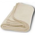Fleece Blanket 50" X 60"- Cream Ivory ****FREE RUSH****